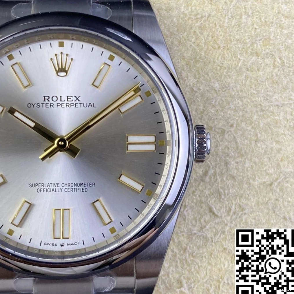 Silver Perpetual 41MM Clean Rolex Dial Oyster Factory M124300-0001 1127